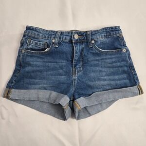 BP Denim Shorts Cuffed Hem Blue Jean Shorts Casual‎ Summer Women's Size 26 Y2K